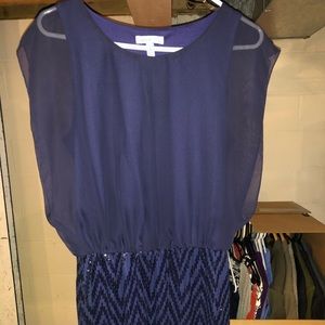 skirt dress, blue sequins